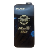 Protection d'écran en verre trempé transparent MILAKE ESD MAX HD+ avec colle intégrale pour téléphone portable, accessoires mobiles pour iPhone 15 16 Pro Max