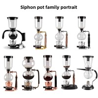 Cafetière à filtre pour le café, cafetière à siphon domestique, pot de service en verre borosilicate, cafetière de style Chemex, capacité de 3 tasses, infuseur à thé