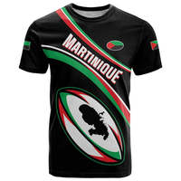 T-shirt de rugby personnalisé Martinique, Matinik Go Champions, personnalisez votre nom et votre numéro, t-shirts de sport décontractés en polyester