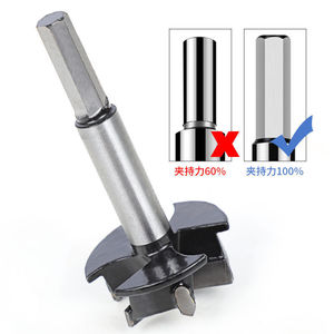 Scie cloche noire à trois tranchants 35 mm en acier rapide pour le travail du bois, le contreplaqué et l'élargissement de panneaux de bureau - Product Image 3