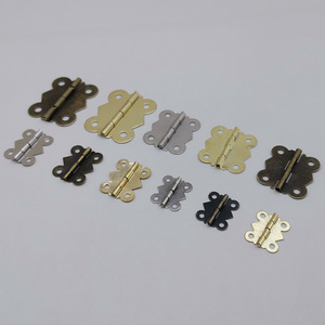 Mini charnières vintage pour meubles et quincaillerie, accessoires décoratifs, charnières métalliques de petite taille pour boîtes en bois et bagages - Product Image 1