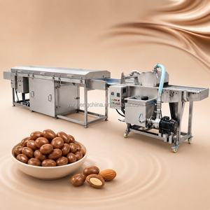 Small <b>Mini</b> Production Chocolate Melting Melter Enorber Enrobing Coating Cereal Baes Snack Nougat Machine With <b>Cooler</b> Tunnel - Product Image 1