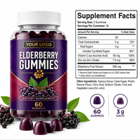 Gummies sans sucre à base de baies de sureau et de sucre de betterave, marque privée OEM/ODM, pour adultes – Produits de beauté pour adultes