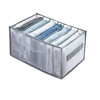 Organisateur de chaussettes en maille, boîte de rangement pour sous-vêtements et culottes, organisateur de tiroir, trieur de vêtements pour armoire, séparateurs ménagers pliables et empilables