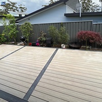 Terrasse en composite WPC co-extrudé de conception moderne, imperméable, installation par clic
