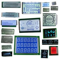 Afficheur LCD à segments monochrome personnalisé 2/3/4/6/7/14/16 chiffres TN HTN STN FSTN VA pour thermomètre et thermostat, marque OEM/ODM
