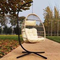 Œuf populaire pour le jardin Balançoires de patio en rotin Chaise suspendue pour l'extérieur pour le commerce de gros