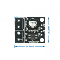 Modul MOSFET DRV8871 H-Bridge untuk Pengontrol Motor DC Brushless dengan Kontrol PWM, Arus Internal Maksimum 3.6A, dan Sensor Arus Internal
