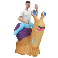 Offre Spéciale gonflable adulte équitation escargot mascotte pour Festival fête décorations Cosplay Halloween Costume Halloween Festival Animal