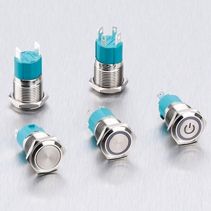 ABILKEEN 22mm 1NO 1NC Ring <strong>Led</strong> Power Logo Waterproof Stainless Steel <strong>Switch</strong> 220V Metal <strong>Push</strong> <strong>Button</strong> <strong>Switch</strong> <strong>Suppliers</strong> - Product Image 6