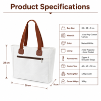 2026 Premium Firmengeschenk Baumwoll-Tragetasche Großhandel Pantone Logo-Druck, 16oz Canvas-Einkaufstasche mit gefütterter Tasche – Event-terminsicher lieferbar