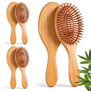 Brosse à cheveux massante pour femme, en poils naturels, pour le massage du cuir chevelu – Nouvelle collection tendance - Product Image 1