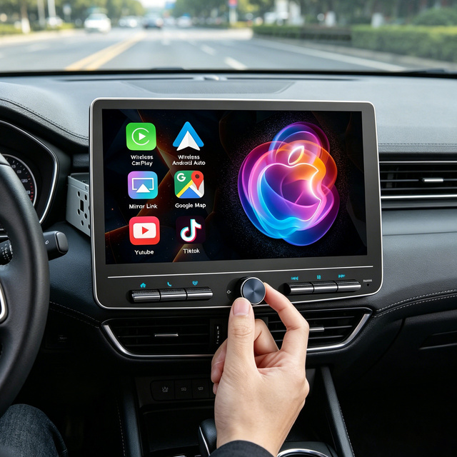 Universal Single Din Android 10.1" Touch Screen DSP GPS Car Radio with Quad Core CPU OLED Display CD Player & Amplifier