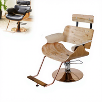 Chaise de salon moderne en bois courbé de l'usine ShengHui, structure en contreplaqué, base de chaise de coiffure hydraulique couleur or rose