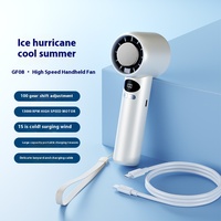 Ventilateur portable sans pales, manuel, électrique, USB, 4000 mAh, mini turbo, vitesses réglables, portable, en plastique, pour usage extérieur