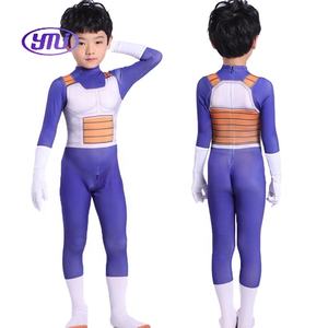 Combinaisons Adulte Enfants Costumes Carnaval Anime Cosplay Vacances Queue Perruque Bleu Nouvel An Habiller Costumes pour <span class=keywords><strong>Costume</strong></span> <span class=keywords><strong>Vegeta</strong></span> - Product Image 2