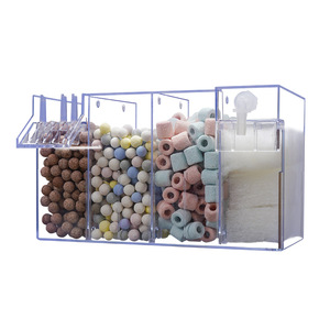 Three In One <b>Filter</b> For Small <b>Fish</b> And Turtle Tanks Rectangle Plastic Easy To Clean Wall Mounted <b>Filter</b> Box - Product Image 2