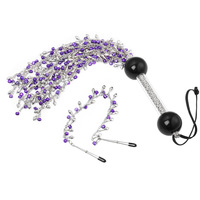 Fouet en métal pour bondage sexuel, accessoires exotiques pour fessées et jeux pour adultes, avec pompon, fétiche, jeux pour adultes, jouets sexuels