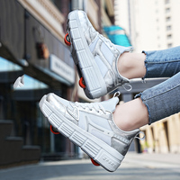 Chaussures pour enfants de haute qualité avec deux roues, chaussures à roulettes, chaussures de roller pour garçons et filles