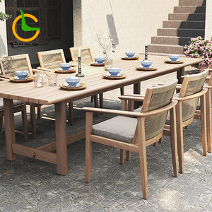 Ra cửa ghế gỗ tếch đồ nội thất ngoài trời hiện đại ngoài trời Bàn và ghế biệt thự Patio bảng sang trọng có thể gập lại ghế trong gỗ - Product Image 2