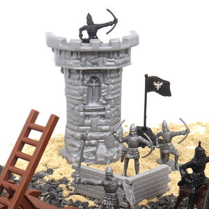 Mini-ensemble de soldats militaires anciens 71 pièces, échelle 5,5-21 cm, en plastique durable et réaliste, infanterie, chevaux, cavalerie, chariots, jouets de guerre pour - Product Image 3