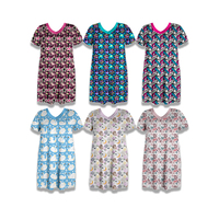 Pyjamas en bambou pour femmes, pyjamas en bambou pour adultes, pyjamas en bambou personnalisés à imprimé occidental, pyjamas en bambou à motif de vache, robe de pyjama en bambou