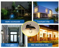 Appliques murales solaires LED E27 modernes en acier inoxydable, étanches, pour extérieur, jardin, cour, escalier