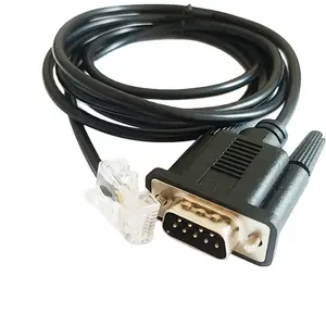 מפעל דונגגוואן לייצר DB 9pin זכר ל-RJ45 התאמה אישית של חוט סיכה db9 ל-rj45 כבל קונסולה