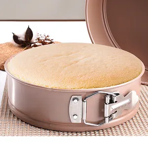 ローズゴールドspringformケーキ錫6-9インチのノンスティックと底漏れ防止チーズパンと互換性3 qtインスタントポット