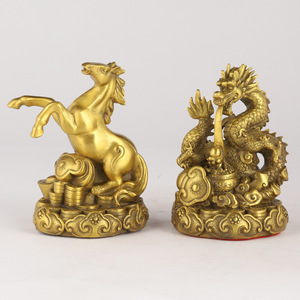Juego Completo de Adornos de los Doce Signos del Zodiaco con Base de Cobre para el Hogar u Oficina - Artesanías de Buey, Tigre, Dragón, Serpiente, Gallina, Perro, Oveja, Conejo, Rata - Product Image 3