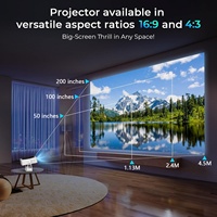 2025 Venta caliente Auto Focus Keystone Mini LCD 1080p Full HD WiFi 5G BT Video Home Movie Short Throw Smart Portable Projector