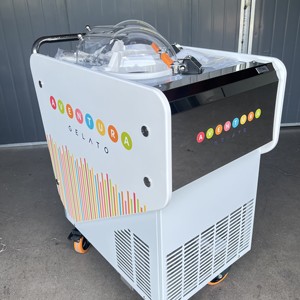 Chariot à gelato commercial Miles avec <span class=keywords><strong>batterie</strong></span>, certifié NSF, machine à crème glacée, autonomie <span class=keywords><strong>de</strong></span> 10 heures, en acier inoxydable, pour lait, noix, eau, tout-en-un - Product Image 1
