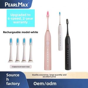 Pearl Max Electric Toothbrush Adults Home Use Vibrating Silent Fully <b>Waterproof</b> USB Rechargeable Sonic Intelligent Soft Bristles - Product Image 5