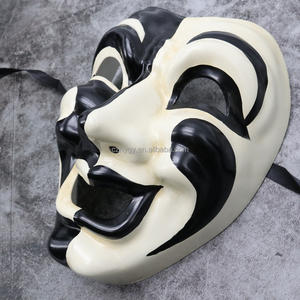 Masque de fête bricolage en plastique blanc de haute qualité peint à la main Comédie vénitienne Style Targedy pour bal mascarade <span class=keywords><strong>Halloween</strong></span> et mariage - Product Image 3