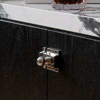 Loquet de porte de placard moderne DOOROOM en laiton massif H59 nickel poli pour armoires de salle de bain 45x39mm
