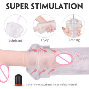 ASDOLL Extension pénienne en silicone souple et <span class=keywords><strong>TPE</strong></span> 100% imperméable avec sensation de toucher réel pour la masturbation masculine - Product Image 1