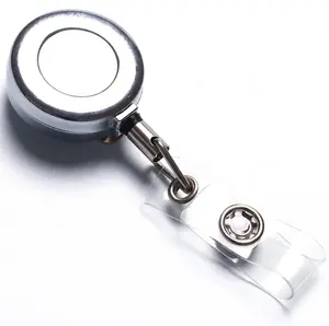 Carretel retrátil de metal de zinco para crachá YOYO, 32 mm, sublimação, crachá em branco, suporte para identificação, mais vendido