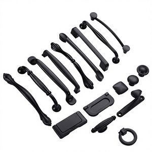 <strong>Modern</strong> American Style <strong>Black</strong> Aluminum Alloy Durable 30mm Height Model BYF-A-64 Furniture Handle <strong>Knob</strong> for Living Room Cabinet - Product Image 1