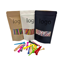 Tees de golf à faible MOQ, étape 2, contrôle de la hauteur, accessoires de golf en plastique colorés avec personnalisation de l'emballage