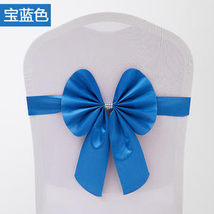 Elastik toptan ucuz kraliyet mavi düğün sandalyesi <span class=keywords><strong>Sashes</strong></span> - Product Image 5