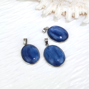 Подвеска из натурального голубого кианита с украшением из драгоценного камня на заказ, различные формы, камень, 925 серебряные украшения, Шарм - Product Image 6