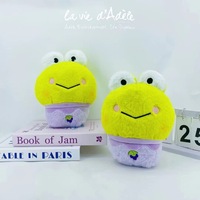 Peluche grenouille en pot de fleurs de 25 cm, personnalisable, cadeau de mariage, jouet en peluche super doux, rembourrage de coussin, jouet en peluche en gros pour machine à griffes