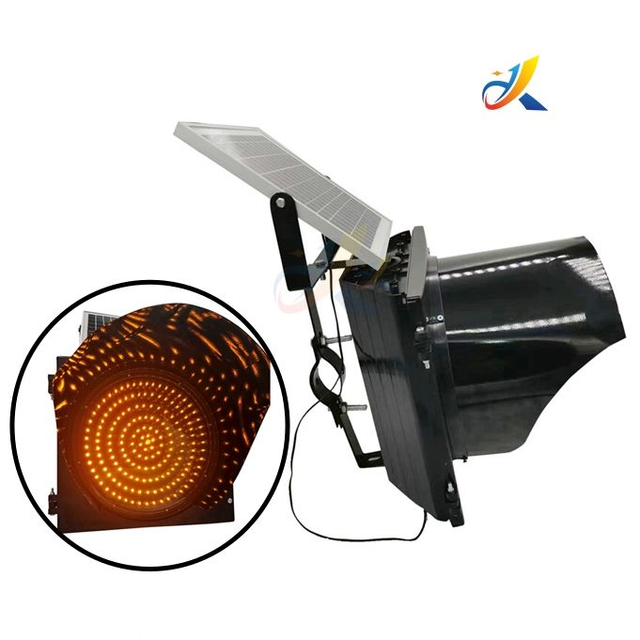 Waterproof IP65 Solar Yellow Flashing Light Warning Safety LED Traffic Blinking Light