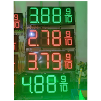 Bluewinled usine de gros numérique 7 signes de gaz de segment tableau d'affichage stations-service led prix du gaz affiche