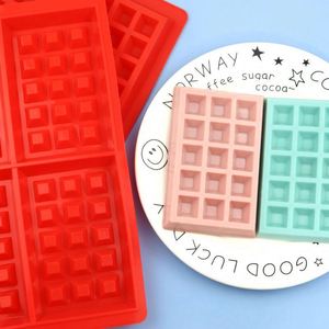 4 Cavity Waffle Silicone Mold Cake Chocolate <b>Craft</b> Candy Soap Baking Mold - Product Image 5