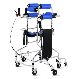 High quality anti rollover Disabled walking aids hemiplegia lower limb training stainless steel standing frame