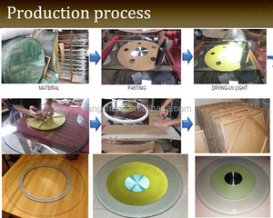 Hotel de vidrio templado dorado Lazy Susan, de la manera más rápida - Product Image 5