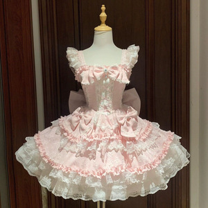 Vestido Original Lolita Moonlight Mirror JSK, Elegante y Dulce, Falda de Poliéster para Mujer Adulta, Estilo Princesa, Disfraz de Cosplay - Product Image 1
