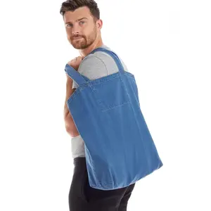 Bolsa de Compras de Mezclilla, Bolsa de Compras Orgánica, Merchandising Sostenible - Product Image 1