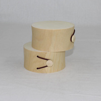 Boîte à thé en bois poli ronde pas chère, écologique, légère, en bois courbé, pour emballage cadeau
